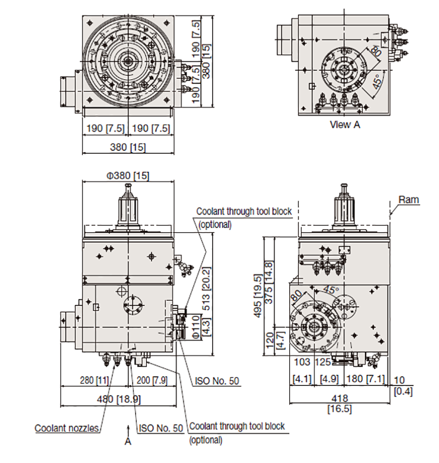 5-Face Cutter Head (standard accessories)