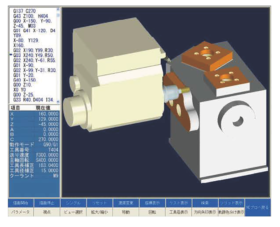 PX100 graphic simulation