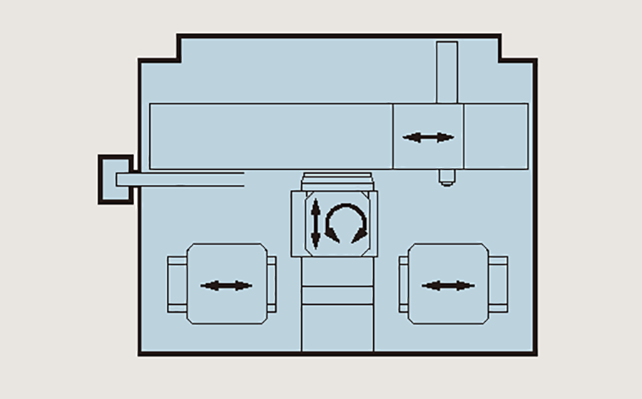 A pallet changer type rotary table suited for unmanned operation