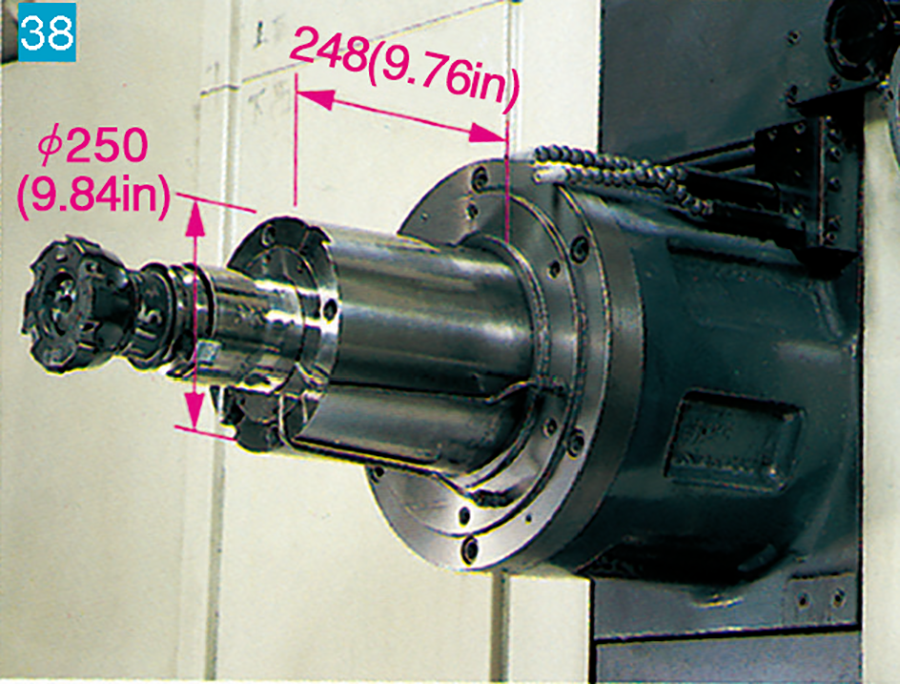 Long nose type spindle head (option)