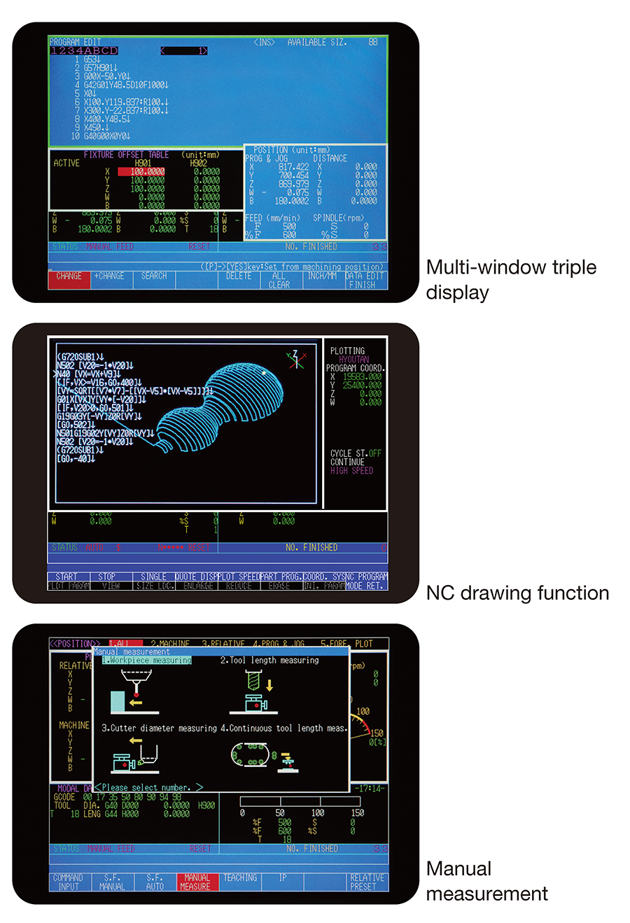 Multi-window triple display