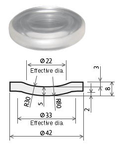 Large diameter glass lens