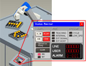 Robot unit with touch panel