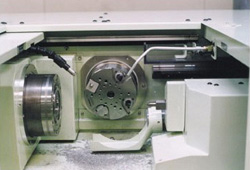 Work Indexing Head installed as the horizontal axis