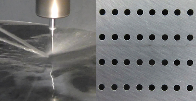 微细孔加工：Si 材质工件金属板